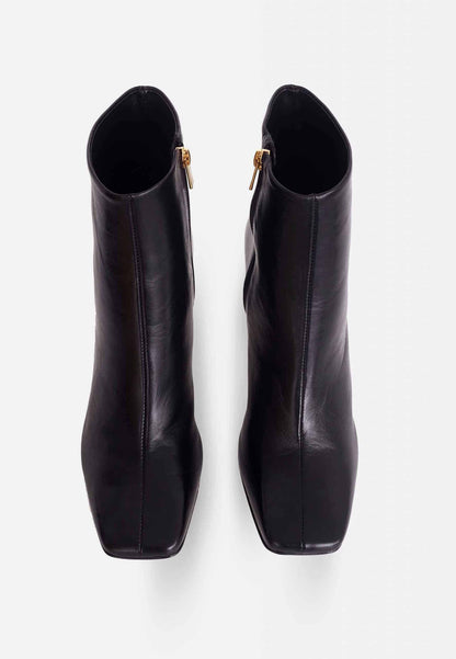 fachgo | Green Goat Leather Senna Boots – 7.6 cm Block Heel