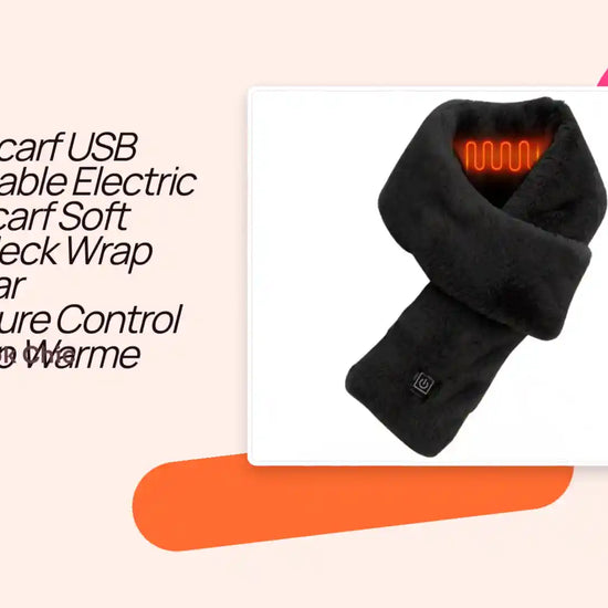 Heating Scarf USB Rechargeable Electric Heated Scarf Soft Heating Neck Wrap Three-gear Temperature Control Neck Wrap Warme by@Outfy