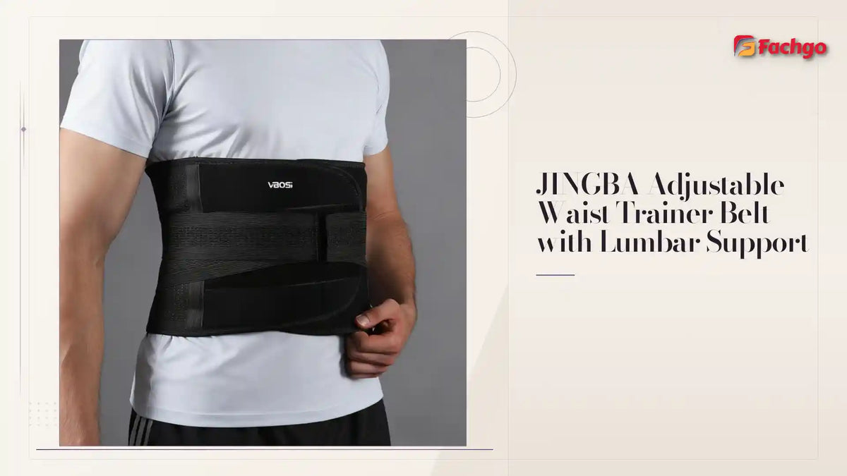 JINGBA Adjustable Waist Trainer Belt with Lumbar Support by@Outfy