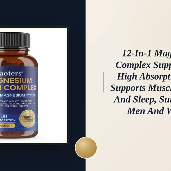 12-in-1 Magnesium Complex Supplement &ndash; High Absorption Rate, Supports Muscles, Nerves and Sleep, Suitable for Men and Women by@Outfy
