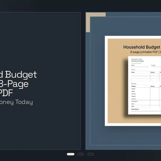 Household Budget Planner &ndash; 8-Page Printable PDF by@Outfy