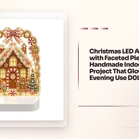 Christmas LED Acrylic Art Set with Faceted Pieces for a Handmade Indoor Display Project That Glows During Evening Use D0LD by@Outfy