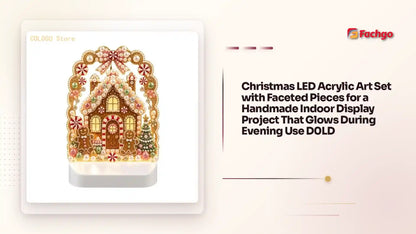 Christmas LED Acrylic Art Set with Faceted Pieces for a Handmade Indoor Display Project That Glows During Evening Use D0LD by@Outfy