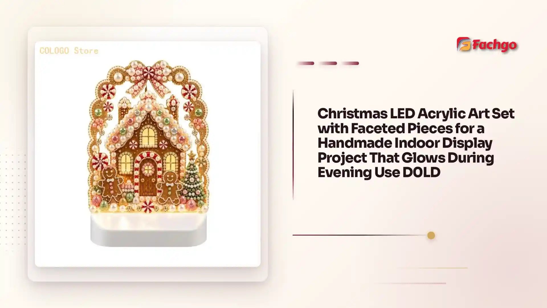 Christmas LED Acrylic Art Set with Faceted Pieces for a Handmade Indoor Display Project That Glows During Evening Use D0LD by@Outfy
