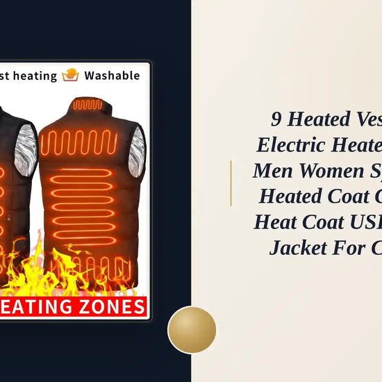 9 Heated Vest Zones Electric Heated Jackets Men Women Sportswear Heated Coat Graphene Heat Coat USB Heating Jacket For Camping by@Outfy