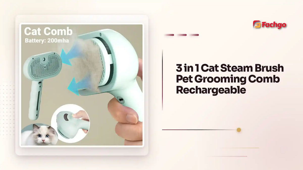 3 in 1 Cat Steam Brush Pet Grooming Comb Rechargeable by@Outfy