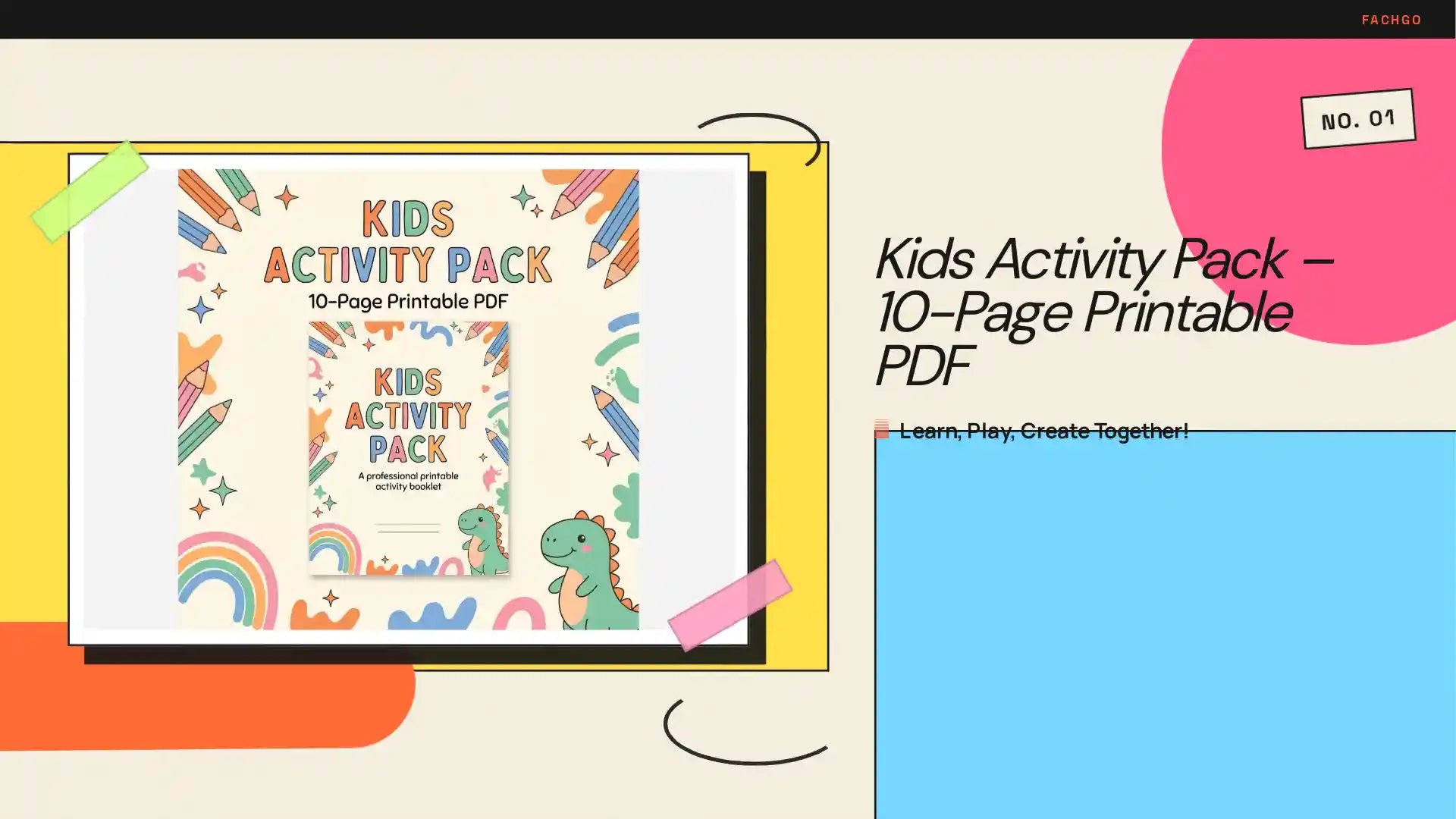 Kids Activity Pack &ndash; 10-Page Printable PDF by@Outfy