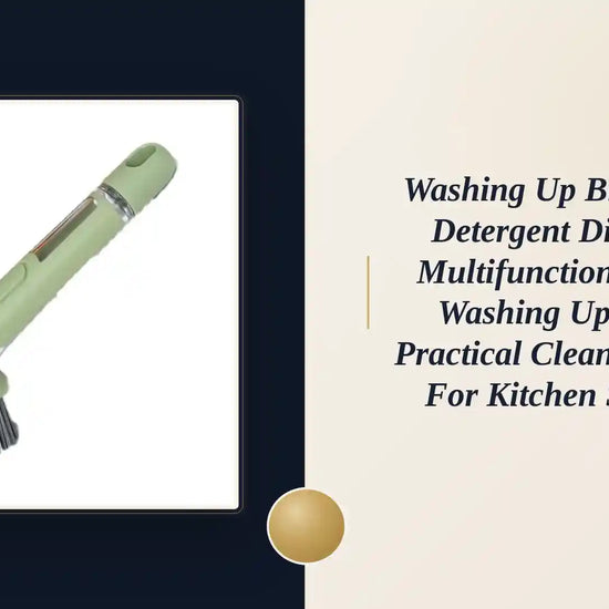 Washing Up Brush with Detergent Dispenser Multifunction Fillable Washing Up Liquid Practical Cleaning Brush For Kitchen Supplies by@Outfy