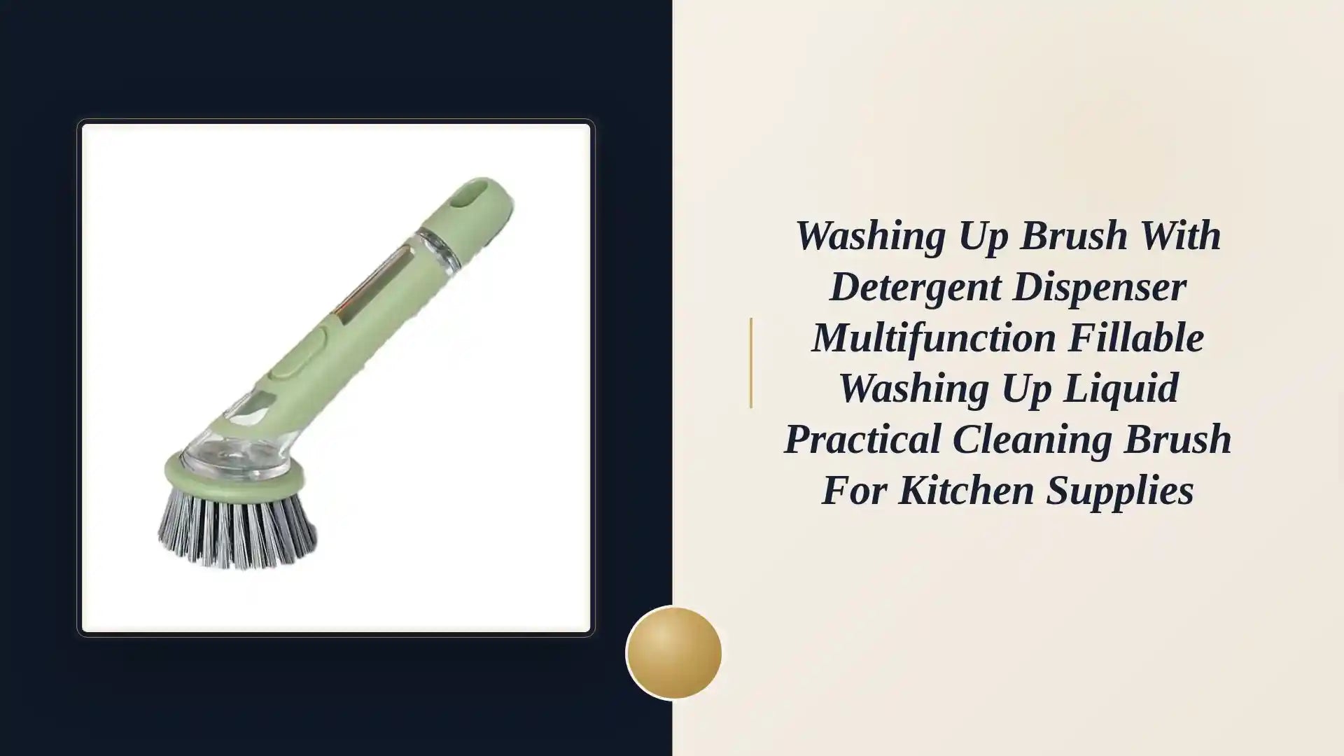 Washing Up Brush with Detergent Dispenser Multifunction Fillable Washing Up Liquid Practical Cleaning Brush For Kitchen Supplies by@Outfy