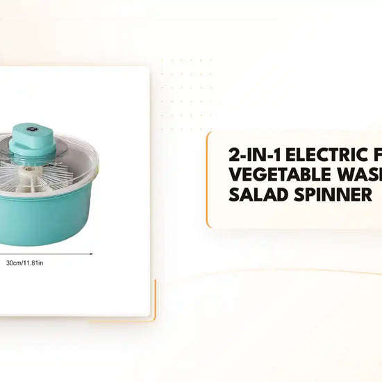2-in-1 Electric Fruit &amp; Vegetable Washer and Salad Spinner by@Outfy