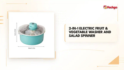 2-in-1 Electric Fruit &amp; Vegetable Washer and Salad Spinner by@Outfy