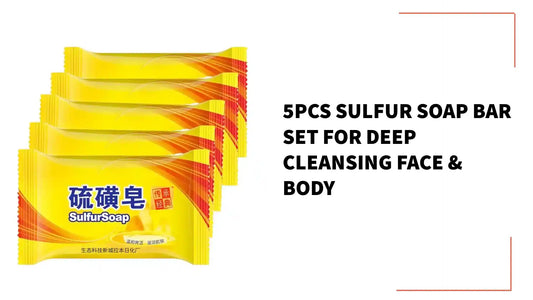 5PCS Sulfur Soap Bar Set for Deep Cleansing Face &amp; Body by@Outfy