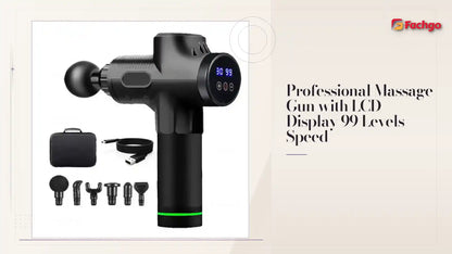Professional Massage Gun with LCD Display 99 Levels Speed by@Outfy