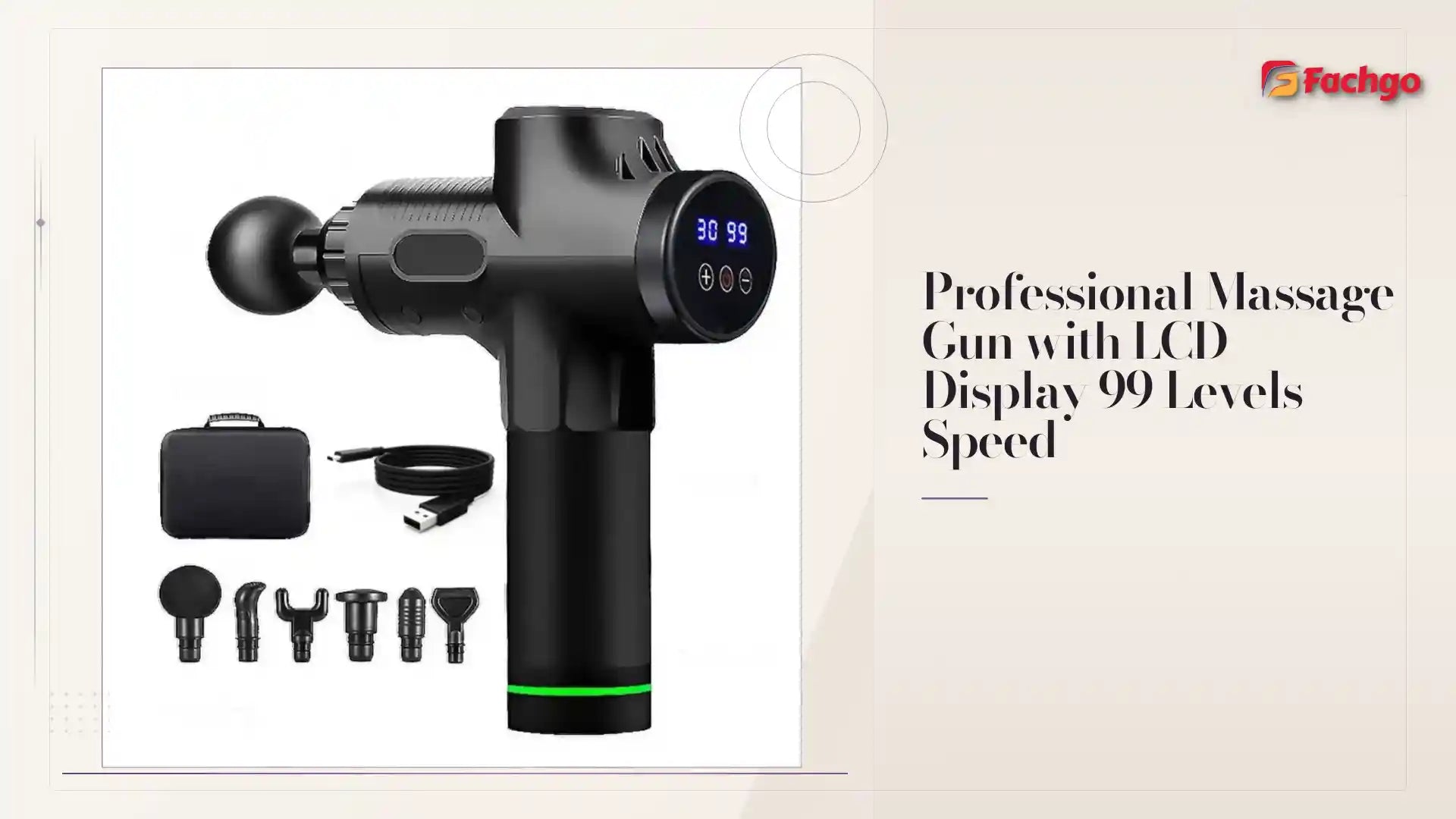 Professional Massage Gun with LCD Display 99 Levels Speed by@Outfy