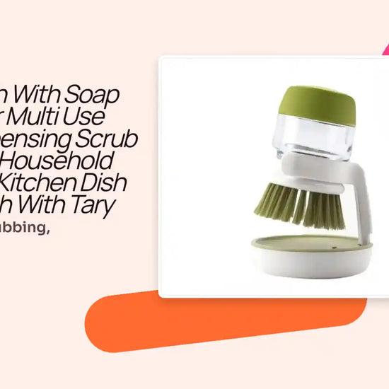 Dish Brush With Soap Dispenser Multi Use Soap Dispensing Scrub Brush For Household Universal Kitchen Dish Palm Brush With Tary by@Outfy