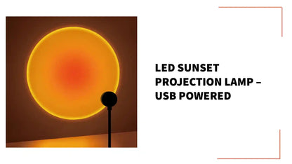 LED Sunset Projection Lamp &ndash; USB Powered by@Outfy