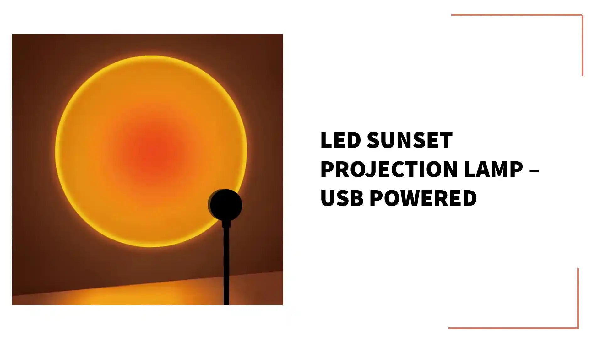 LED Sunset Projection Lamp &ndash; USB Powered by@Outfy
