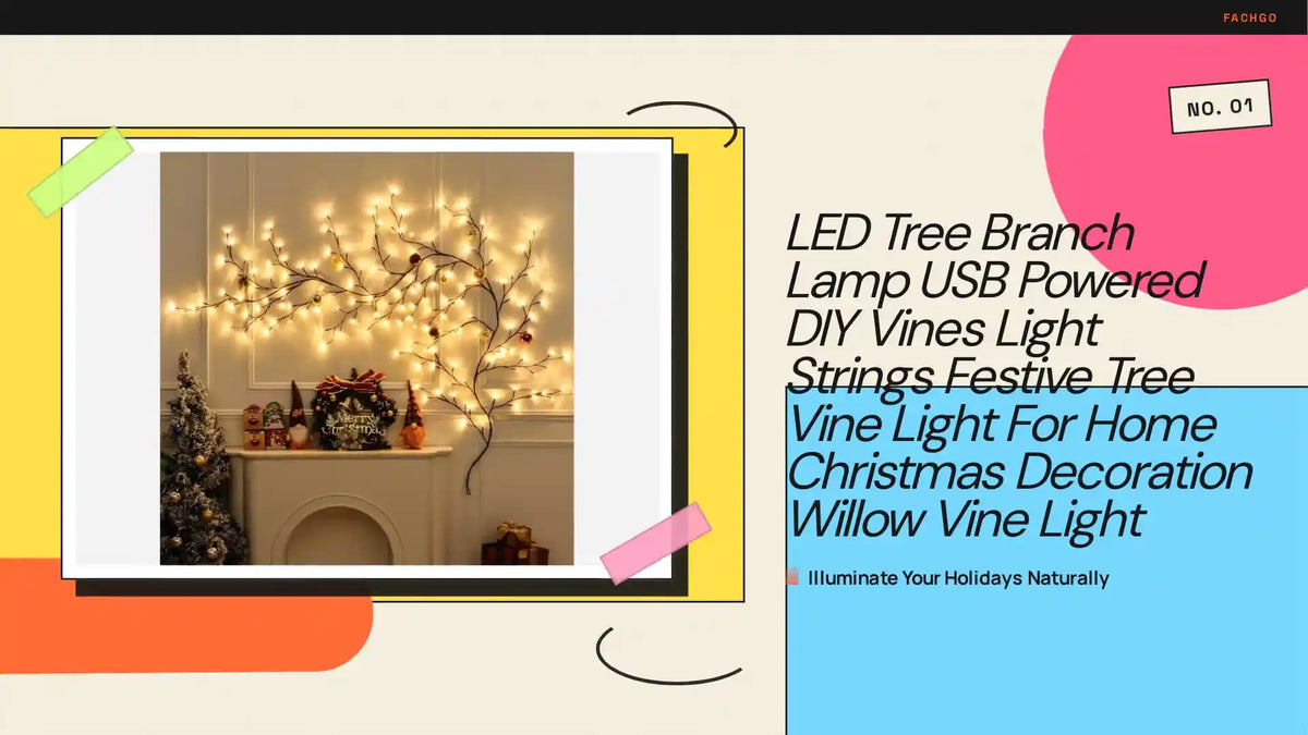 LED Tree Branch Lamp USB Powered DIY Vines Light Strings Festive Tree Vine Light For Home Christmas Decoration Willow Vine Light by@Outfy