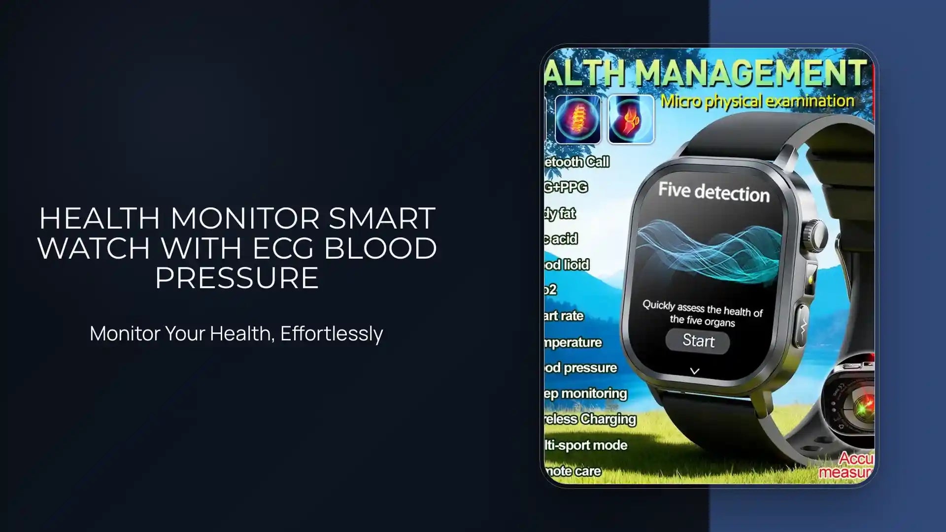 Health Monitor Smart Watch with ECG Blood Pressure by@Outfy