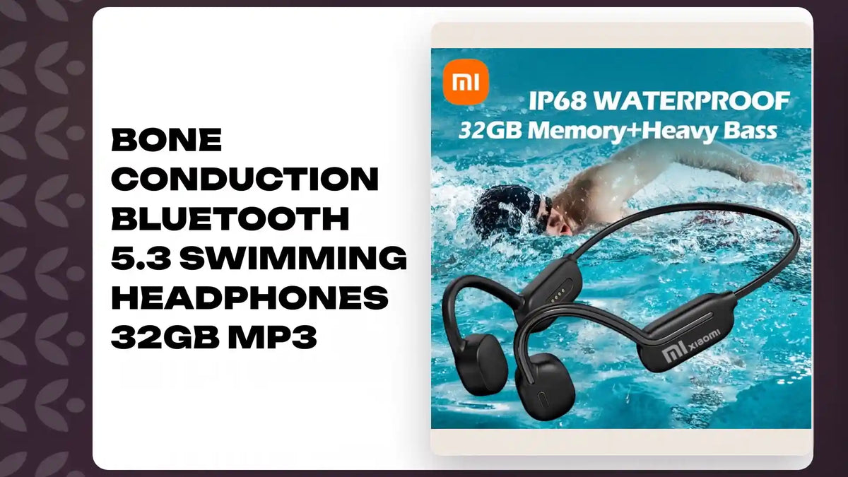 Bone Conduction Bluetooth 5.3 Swimming Headphones 32GB MP3 by@Outfy