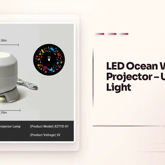 LED Ocean Wave Projector &ndash; USB Night Light by@Outfy