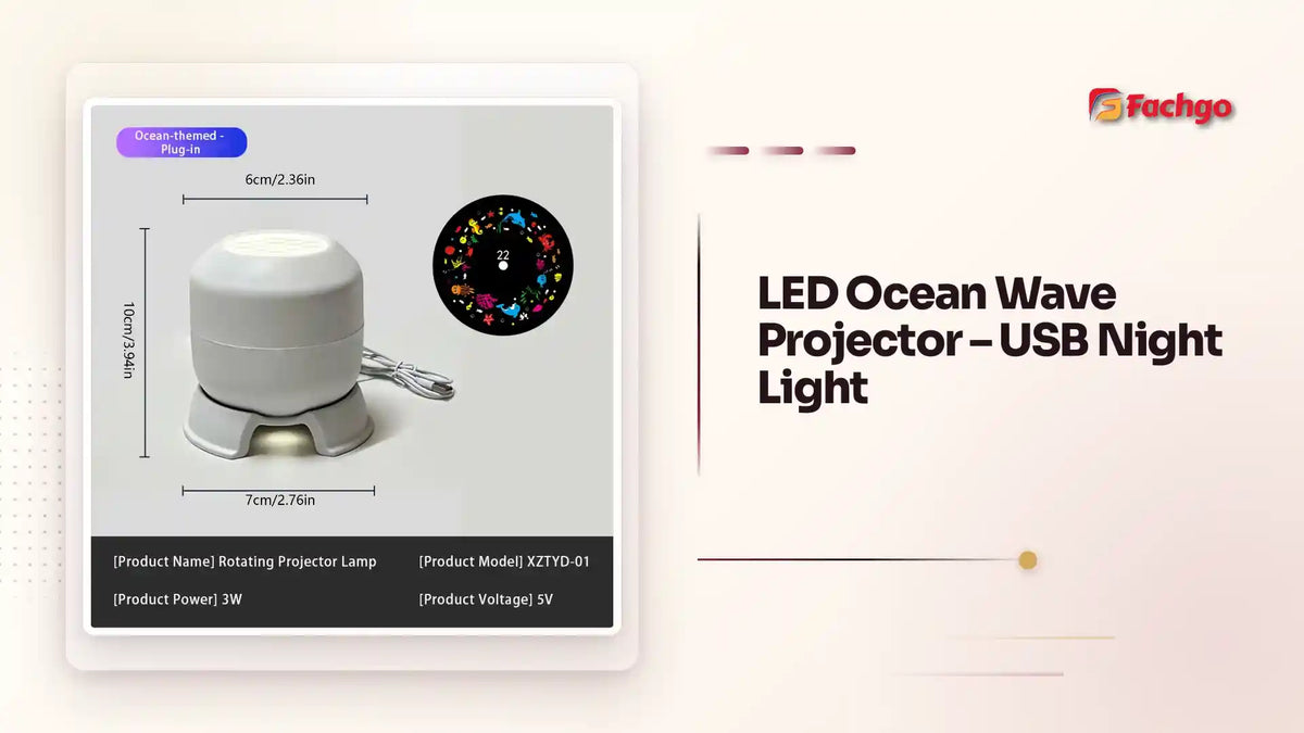 LED Ocean Wave Projector &ndash; USB Night Light by@Outfy
