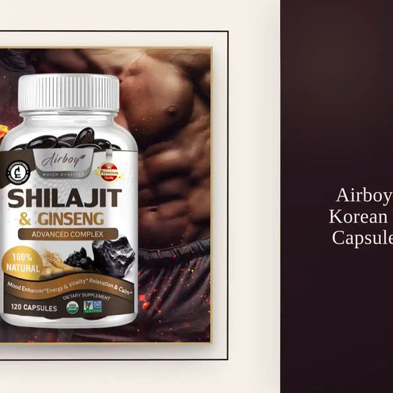 Airboy Shilajit and Korean Red Ginseng Capsules 120 Count by@Outfy