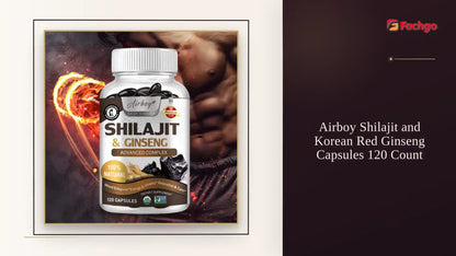 Airboy Shilajit and Korean Red Ginseng Capsules 120 Count by@Outfy