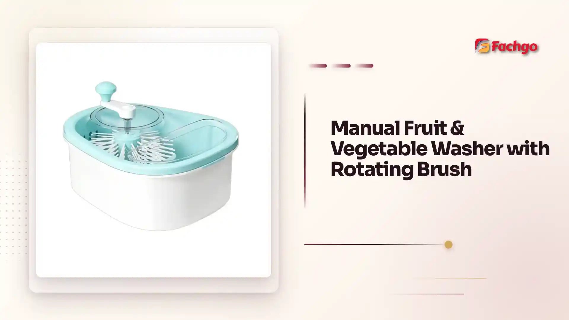Manual Fruit & Vegetable Washer with Rotating Brush by@Outfy