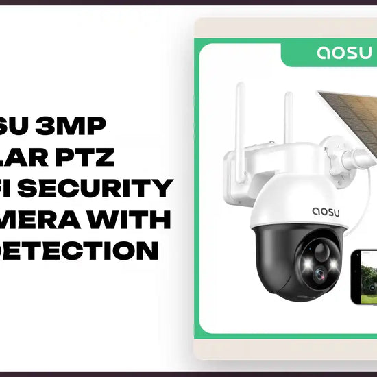 AOSU 3MP Solar PTZ WiFi Security Camera with AI Detection by@Outfy