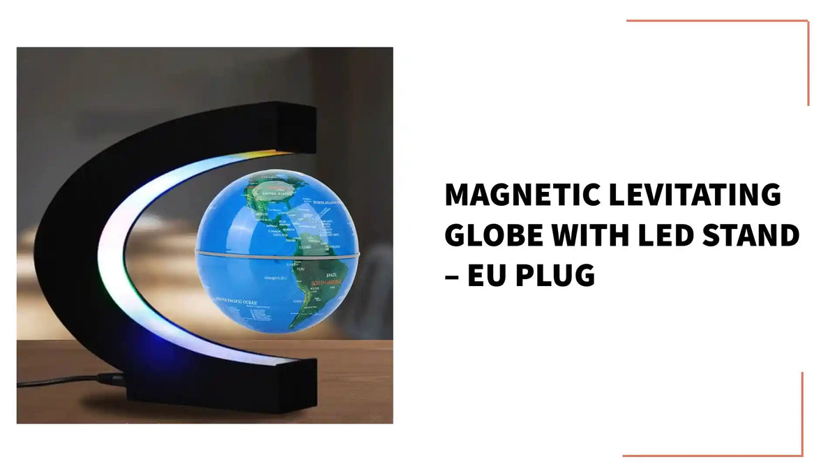 Magnetic Levitating Globe with LED Stand &ndash; EU Plug by@Outfy