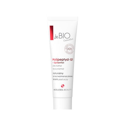 Natural Anti-Wrinkle Eye Cream 35+ Ageless Beauty 15ml BeBIO Cosmetics tube with natural ingredients