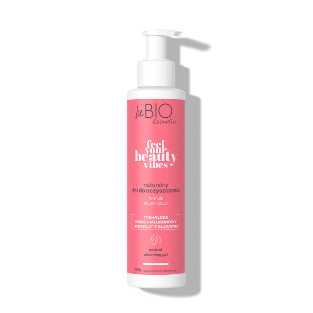 Feel Your Beauty Vibes Creamy Cleansing and Makeup Removal Gel 150ml BeBIO Cosmetics in a stylish packaging.