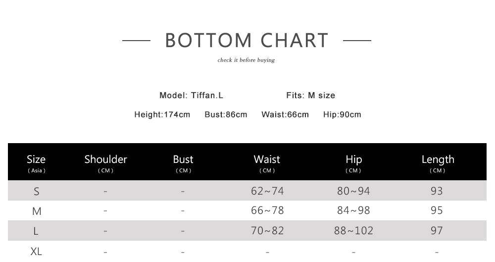 Size chart for 2 Piece Set Long Sleeve Solid Crop Top and Leggings, model Tiffany L. Dimensions for waist, hip, and length.