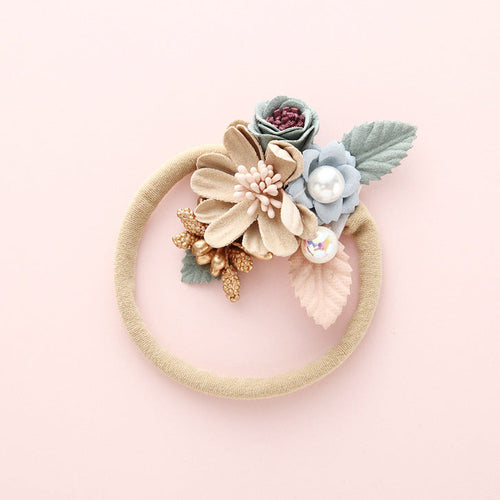 fachgo | Baby Floral Decoration Design Elastic Hair Rope