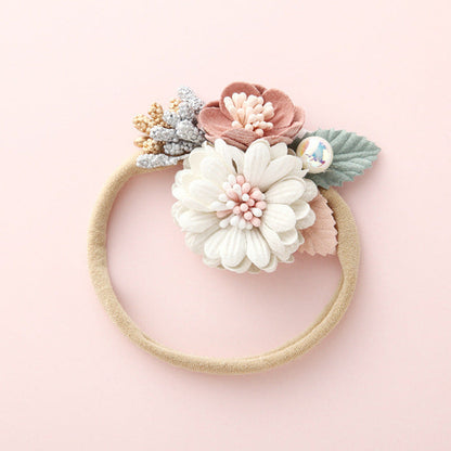 fachgo | Baby Floral Decoration Design Elastic Hair Rope