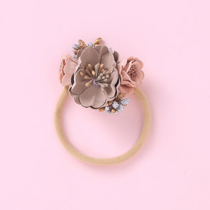 fachgo | Baby Floral Decoration Design Elastic Hair Rope