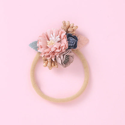 fachgo | Baby Floral Decoration Design Elastic Hair Rope