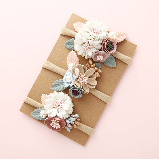 fachgo | Baby Floral Decoration Design Elastic Hair Rope