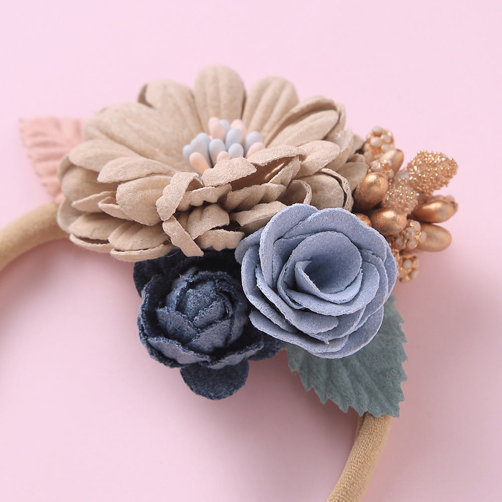 fachgo | Baby Floral Decoration Design Elastic Hair Rope