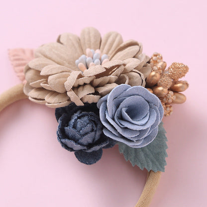 fachgo | Baby Floral Decoration Design Elastic Hair Rope