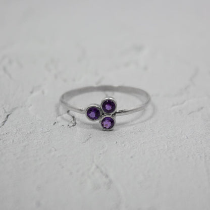 fachgo | Amethyst Cluster Sterling Silver Ring