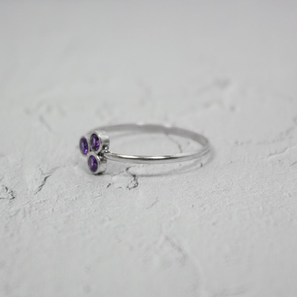 fachgo | Amethyst Cluster Sterling Silver Ring