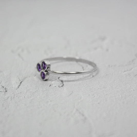fachgo | Amethyst Cluster Sterling Silver Ring