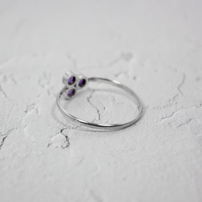 fachgo | Amethyst Cluster Sterling Silver Ring