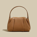 Women's Ruched Leather Shoulder Bag Elegant Everyday Handbag