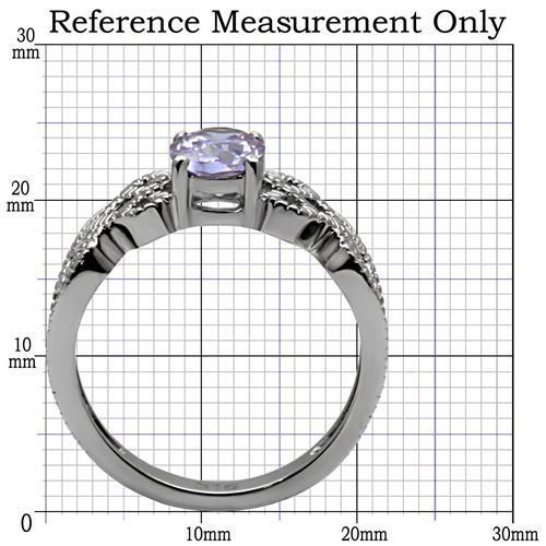 fachgo | TK079 - High polished (no plating) Stainless Steel Ring with AAA Grade