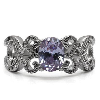 fachgo | TK079 - High polished (no plating) Stainless Steel Ring with AAA Grade