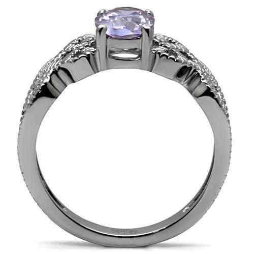 fachgo | TK079 - High polished (no plating) Stainless Steel Ring with AAA Grade