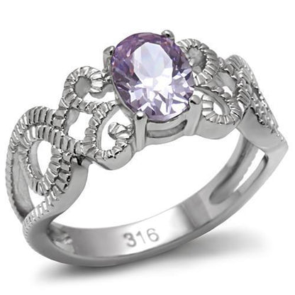 fachgo | TK079 - High polished (no plating) Stainless Steel Ring with AAA Grade